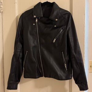 Black Leather Biker Jacket